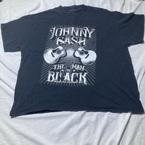 Johnny Cash TShirt Black Band Shirt Logo 2XL Rock Biker Men’s 100% Cotton🔥🔥🔥